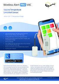 Thumbnail of document Data Sheet - WA-PRO-VAC Vaccine Temp. Limit Alert Sensor